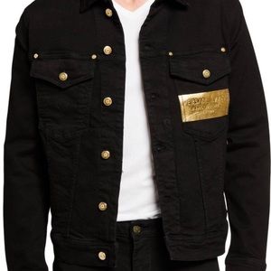Versace Jeans Denim Jacket w/ Gold Metallic Patch